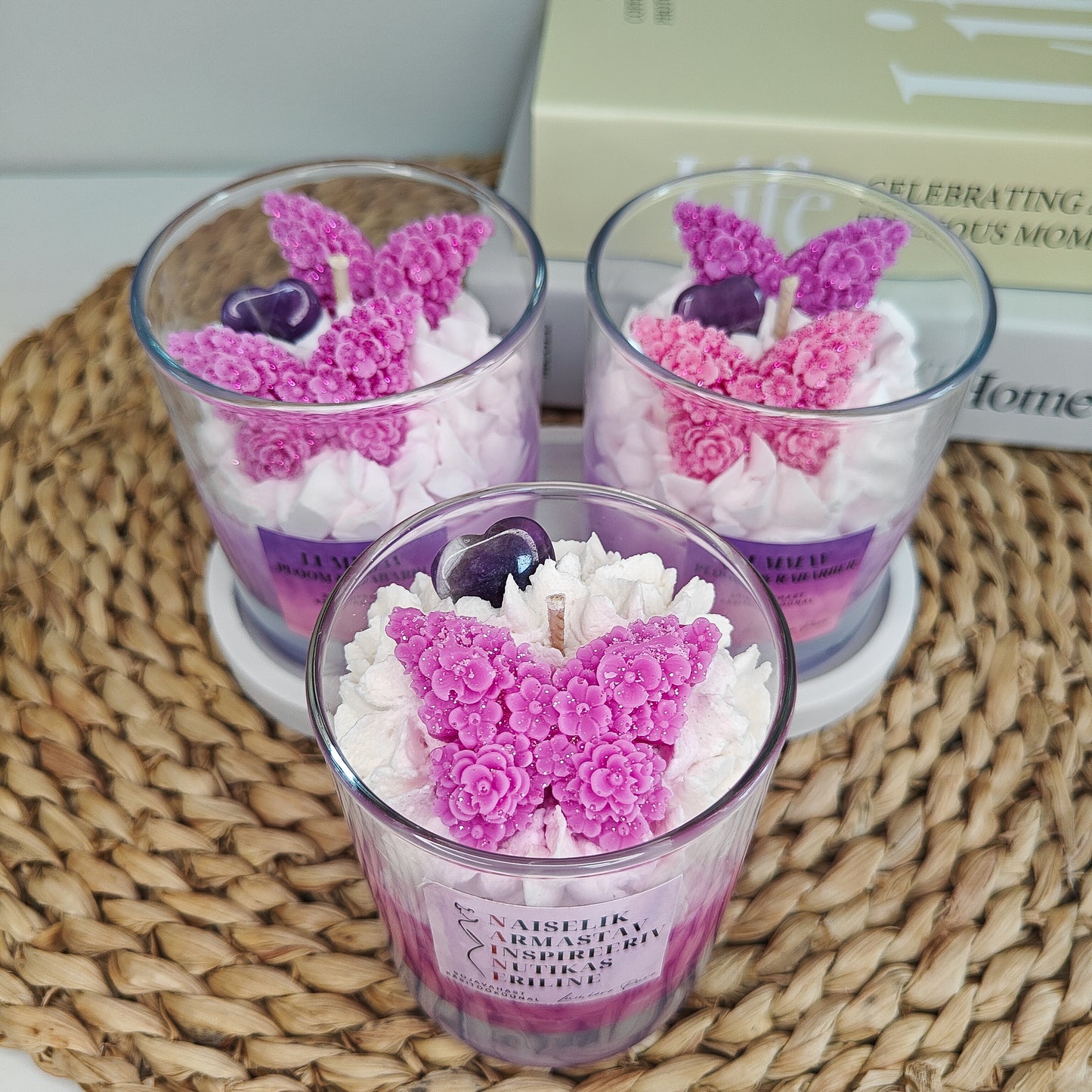 Lõhnaküünal "Lummav ploom & rabarber" ametüstiga