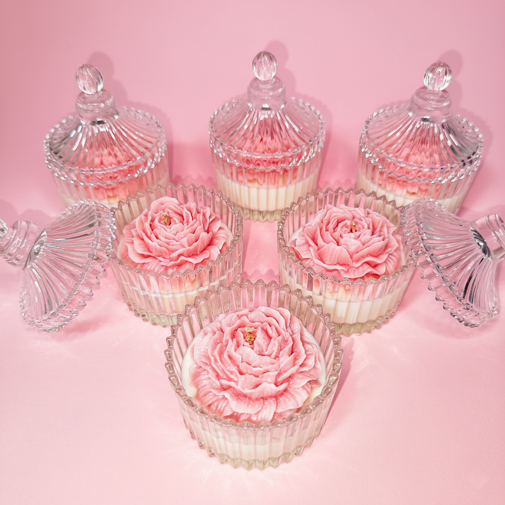 Kaanega väike lõhnaküünal "Pojeng"