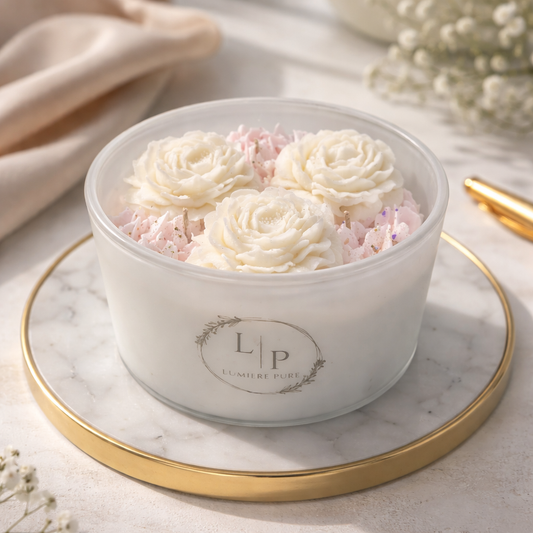 Suur lõhnaküünal "White Velvet"