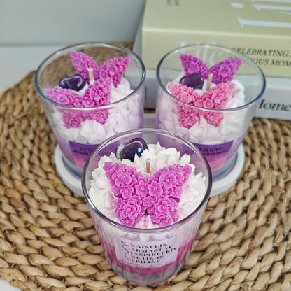 Lõhnaküünal "Lummav ploom & rabarber" ametüstiga