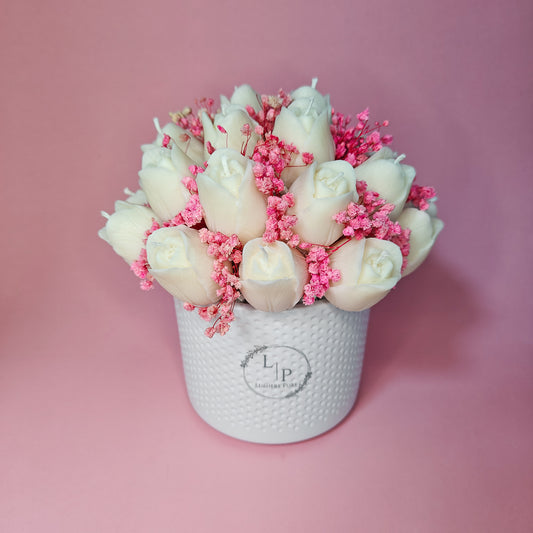 Küünlakimp "Blushing Tulips"