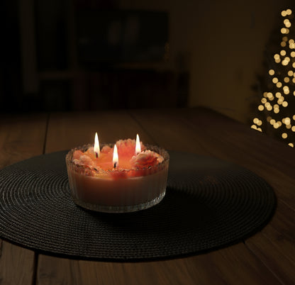 Suur kaanega lõhnaküünal "Pojeng"